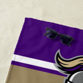Teamfarben und Mascot Personalisiert Strandtuch (Beispiel)