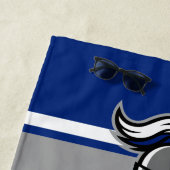 Teamfarben und Mascot Personalisiert Strandtuch (Beispiel)