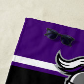 Teamfarben und Mascot Personalisiert Strandtuch (Beispiel)