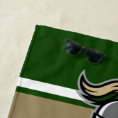 Teamfarben und Mascot Personalisiert Strandtuch (Beispiel)