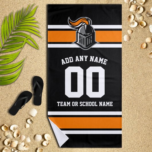 Teamfarben und Mascot Personalisiert Strandtuch