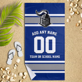 Teamfarben und Mascot Personalisiert Strandtuch