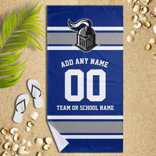 Teamfarben und Mascot Personalisiert Strandtuch