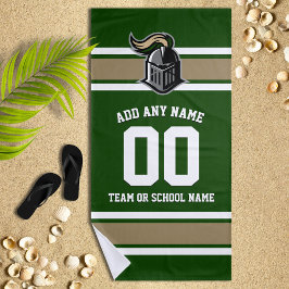 Teamfarben und Mascot Personalisiert Strandtuch