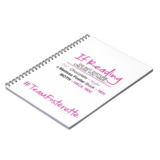 #TeamFosterette if Reading nicht stören Notebook Notizblock (Linke Seite)