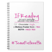 #TeamFosterette if Reading nicht stören Notebook Notizblock (Vorderseite)