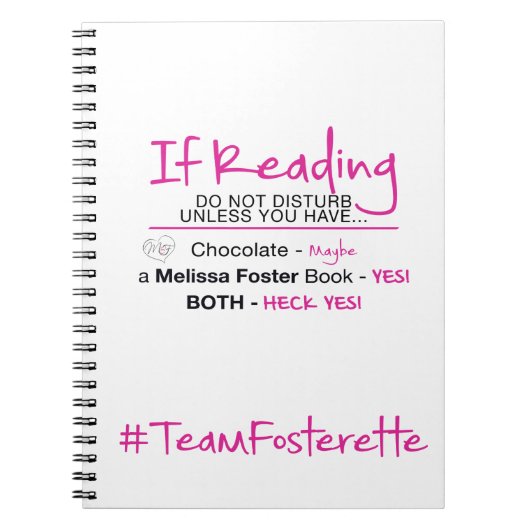#TeamFosterette if Reading nicht stören Notebook Notizblock (Vorderseite)