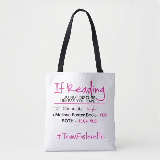 #TeamFosterette Wenn Sie lesen, wird die gesamte V Tasche (Vorderseite)