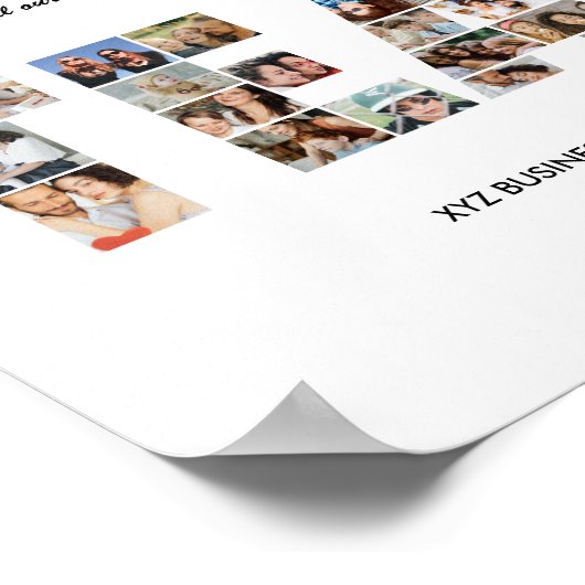 Teamfoto Collage Colleague Farewell Party Poster (Ecke)