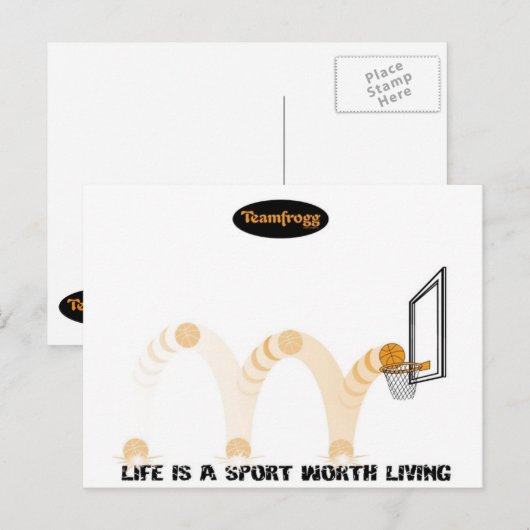 Teamfrogpostkarte 2 postkarte (Vorne/Hinten)