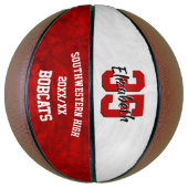 Teamgeist von roten weißen Mädchen Basketball (Vertikal)