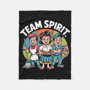 Teamgeist Zurück zur Schule Retro Positive Arbeits Fleecedecke
