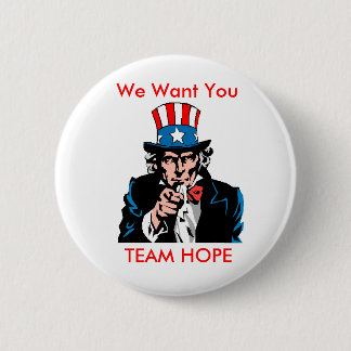 teamhope3, wollen wir Sie, TEAM-HOFFNUNG Button