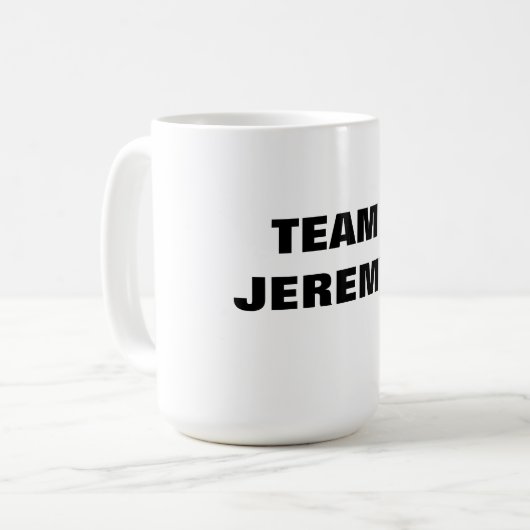 Teamjeremy-Tasse Kaffeetasse (Vorderseite Links)