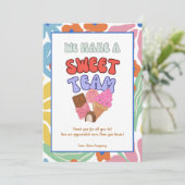 Teamlehrer Freiwillige Kollegen Vielen Dank Einladung (Stehend Vorderseite)