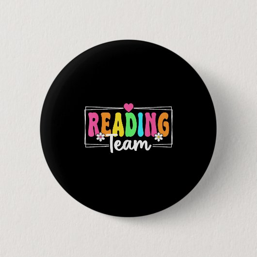 Teamlehrer zurück zur Schule lesen Lehre Button (Vorderseite)