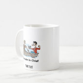 Teamleiter Cartoon-Mann Kaffeetasse (Vorderseite Links)