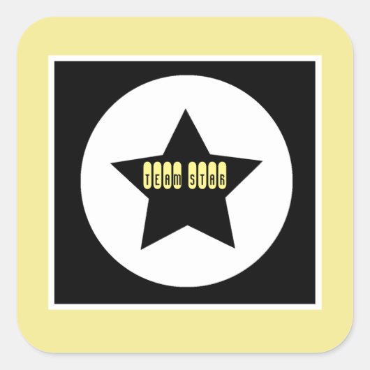 Teamleiter Star Funky Sticker (Vorderseite)