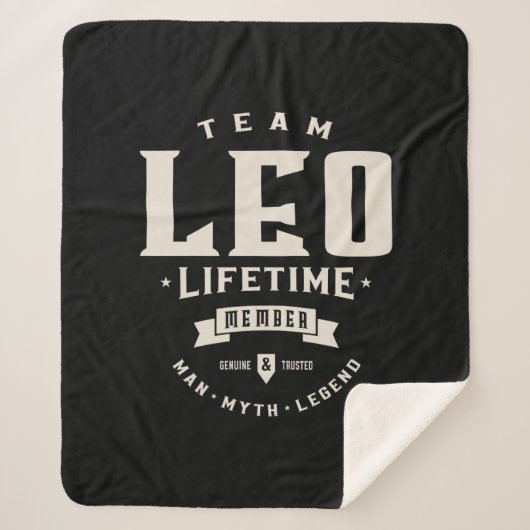 Teamleo Lifetime Personalisierter Name Sherpadecke (Vorderseite)
