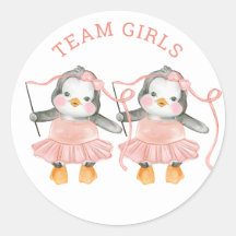 Teammädchen. Zwei Geschlechter offenbaren. Abstimm