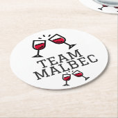 Teammalbec-Untersetzer Runder Pappuntersetzer (Angewinkelt)
