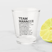 Teammanager Schnapsglas (Vorderseite)