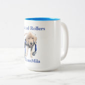 #TeamMila Zweifarbige Tasse (VorderseiteRechts)