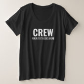 Teammitglieder für Crew im Back- und Frontdesign Große Größe T-Shirt (Design vorne)