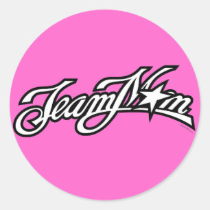 TeamMom Black-Logo Runder Aufkleber