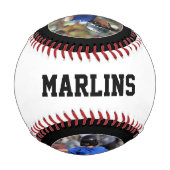 Teamname des benutzerdefinierten Fotos Personalisi Baseball (Rückseite)