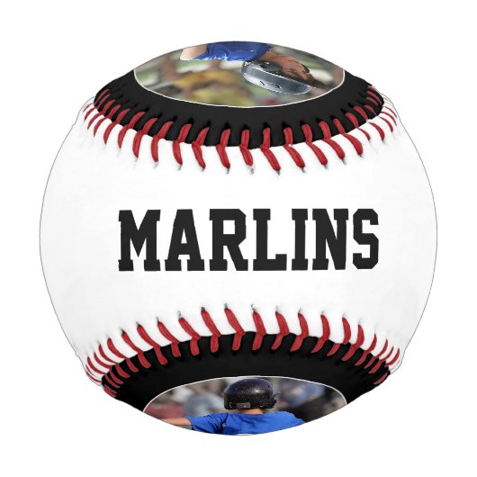 Teamname des benutzerdefinierten Fotos Personalisi Baseball (Rückseite)