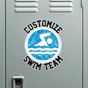 Teamname des Swim Teams Schwimmen und Tauchen Aufkleber