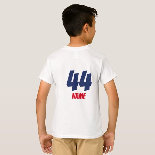 [Teamname] Gridiron Berserker #44 Anpassbar T-Shirt (Schwarz voll)