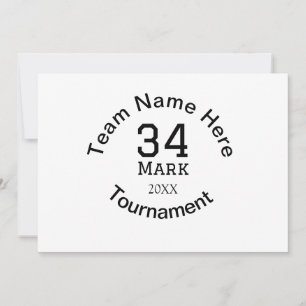 Teamname hier Name Turnierjahr hinzufügen Einladung