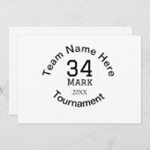 Teamname hier Name Turnierjahr hinzufügen Feiertagskarte (Vorne/Hinten)