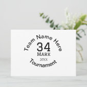 Teamname hier Name Turnierjahr hinzufügen Feiertagskarte (Stehend Vorderseite)