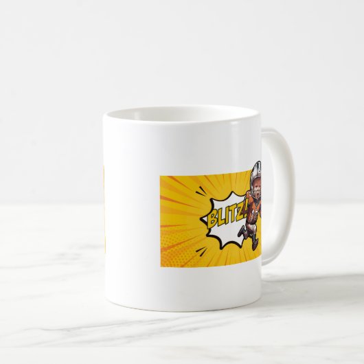 [Teamname]'s Gridiron Blitzkrieg #28 Anpassbar Kaffeetasse (VorderseiteRechts)