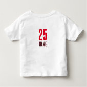 [Teamname]'s Gridiron Goal Getter #25Customizabl2 Kleinkind T-shirt (Rückseite)