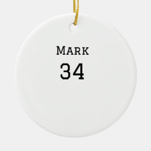Teamname Spielername Datum Sports Männer Keramik Ornament