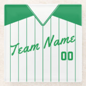 Teamname und Nummer Untersetzer Softball Baseball (Vorderseite)