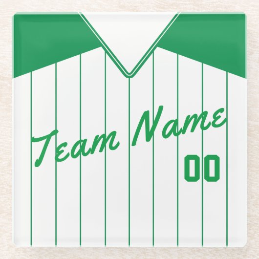 Teamname und Nummer Untersetzer Softball Baseball (Vorderseite)