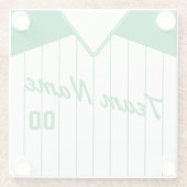 Teamname und Nummer Untersetzer Softball Baseball (Rückseite)