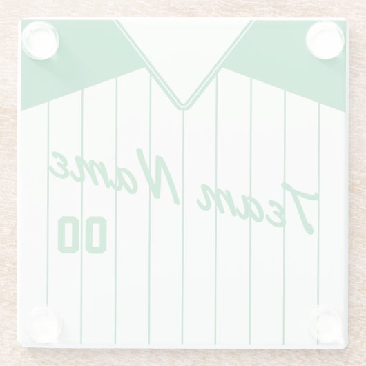 Teamname und Nummer Untersetzer Softball Baseball (Rückseite)