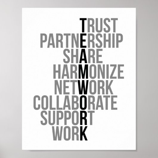 Teampartnerschaft Poster (Vorne)