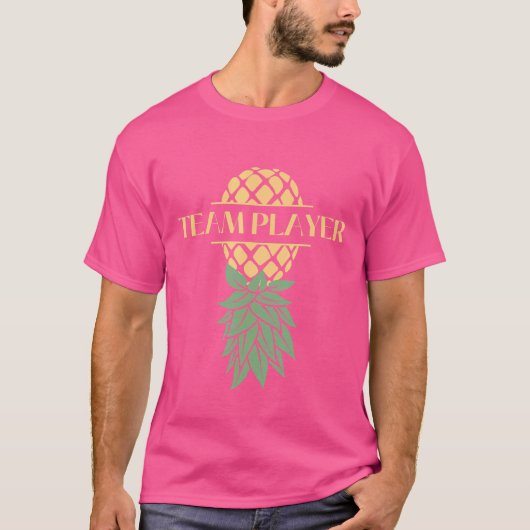 Teamplayer Upside Down Ananas Swingers T-Shirt (Vorderseite)