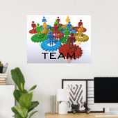 Teamposter (mit Schwerpunkt Diversity) Poster (Heimbüro)