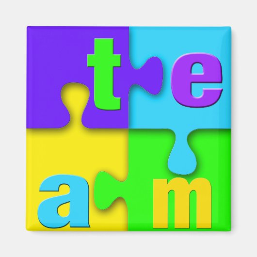 Teampuzzle-Magnete Magnet (Vorne)