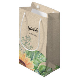 Teamraum. Sonnenblumen Kraft Papiertücher Kleine Geschenktüte