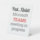 Teams Meeting In Progress Sockelschild (Vorderseite)