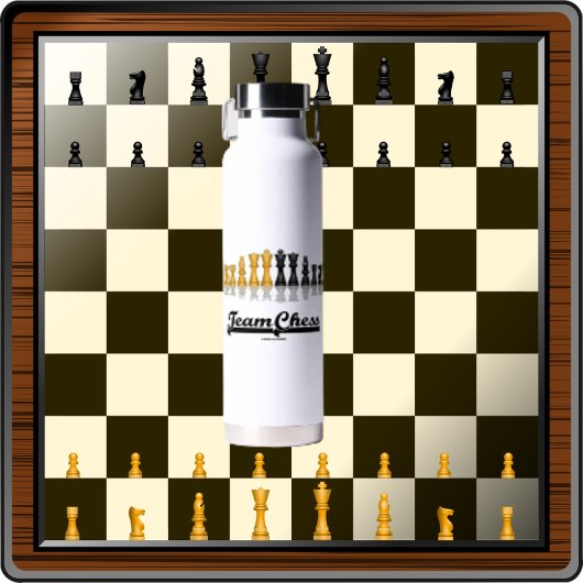 Teamschach Reflektierende Schach-Set-Stücke Trinkflasche